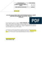 Acta Constitucion Comite Paritario de Seguridad y Salud en El Trabajo