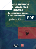 Osorio Jaime - Fundamentos Del Análisis Social. La Realidad Social y Su Conocimiento PDF