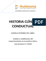 Historia Clínica Conductual - Modelo Anicama, G (2010)