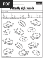 Butterfly Sight Words