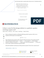 Algebra Precalculus - Is There A Name For This Strange Solution To A Quadratic Equation Involving A Square Root - Mathematics Stack Exchange