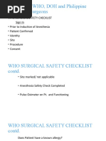 Who Surgical Safety Checklist