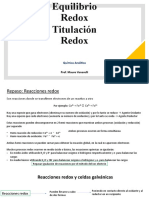 Equilibrio Redox y Titulación Redox