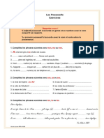 6 Les - Possessifs - Exercices - Et - Corrige PDF