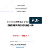 ENTREPRENEURSHIP Module 1-First Sem