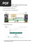 Q. How To Register at "Agmoocs" Website and Enroll For The Courses?