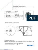 Philips UHP 100W/120W 1.0 E23: Specification Sheet UHP Replacement Lamps