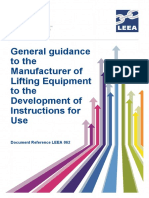 LEEA-062 General Guidance To The Manufacturer of Lifting Equipment To The Development of Instructions For Use Version 1 April 2015 PDF