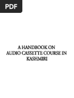 An Handbook On Audio Cassette Course in Kashmiri PDF