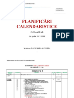 Planificari Calendaristice Clasa A III A B