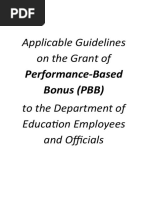 Applicable Guidelines On The Grant of Performance