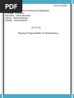 TP Asservissement Réponse Fréquentielles Et Identification