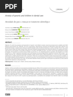 Ansiedade Dos Pais e Crianças No Tratamento Odontológico: Anxiety of Parents and Children in Dental Care