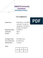 Lab Assignment 2: Uzair Sharif - FA19-EPE-124 Saifullah Khan - FA19-EPE-101 Saadullah - FA19-EPE-119