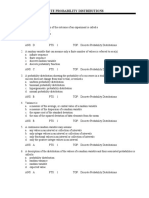 Chapter 5-Discrete Probability Distributions: Multiple Choice