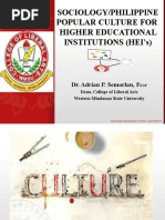 Sociology/Philippine Popular Culture For Higher Educational Institutions (Hei'S)