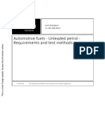 Automotive Fuels - Unleaded Petrol - Requirements and Test Methods