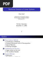 Numerical Solution of Linear Systems: Chen Greif