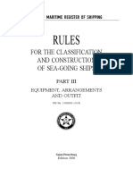 Rules For The Classification and Construction of Sea-Going Ships, Part III Equipment, Arrangements and Outfit 2-020101-124-3-E