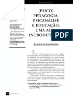 (Psico) Pedagogia, Psicanálise e Educação. Uma Aula Introdutória PDF