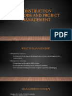 Construction Methods and Project Management