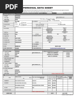 CS Form No. 212 Revised Personal Data Sheet - New 2020