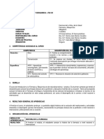 Silabo de Introduccioìn A La Farmacia y Bioquiìmica