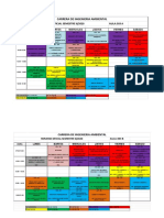 Horarios Ingeniería Ambiental II 2020