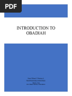 Exegesis Introduction To Obadiah