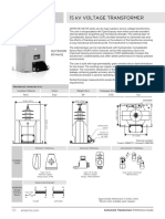 15 KV Voltage Transformer: Outdoor 60 Hertz