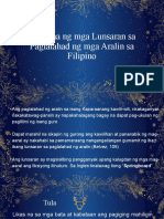 Paglikha NG Mga Lunsaran Sa Paglalahad NG Mga Aralin Sa Filipino