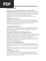 Las 7 Características Básicas de Toda Democracia