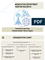 Telecommunication Department Pakistan Railways: Presented By: Saad Faraz Divisional Assistant Telecom Engineer