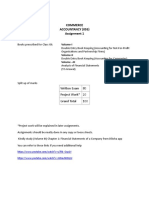 Commerce Accountancy (055) Assignment 1: Wrisen Exam 80 Project Work 20 Grand Total 100