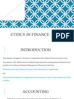 Ethics in Finance