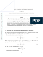 Dirac Delta Function of Matrix Argument: Lin Zhang