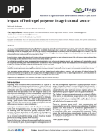 Impact of Hydrogel Polymer in Agricultur