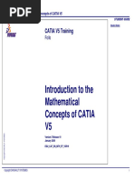 Introduction To The Mathematical Concepts of CATIA V5