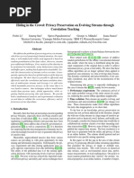 Hiding in The Crowd: Privacy Preservation On Evolving Streams Through Correlation Tracking