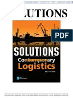 Solutions: Solutions Manual For Contemporary Logistics 12Th Edition Murphy