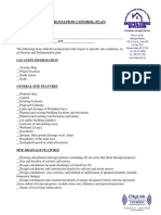 Erosion Control Checklist