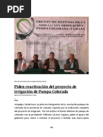 104339557-Pampa-Colorada-Camana-INFORME-Nº-1-Frente-de-defensa - 2TPiden Reactivación Del Proyecto de Irrigación de - 2