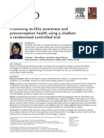 Promoting Fertility Awareness and Preconception Health Using A Chatbot: A Randomized Controlled Trial