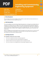 Unit 49: Installing and Commissioning Engineering Equipment