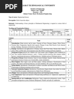 Gujarat Technological University: Semester - I/II Subject Name: Basic Mechanical Engineering