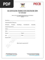 Pecb Iso Training Registration Form Ii PDF