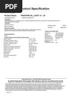 Paraffin Oil Specs