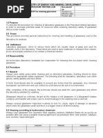 Sample SOP For Glassware Cleaning