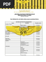 Air India Tr. Pilot Written Exam Preparatory Classes: Air India Aptitude Test Preparation Topic Section Time (In Min)