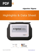 Highlights & Data Sheet: Signotec Sigma